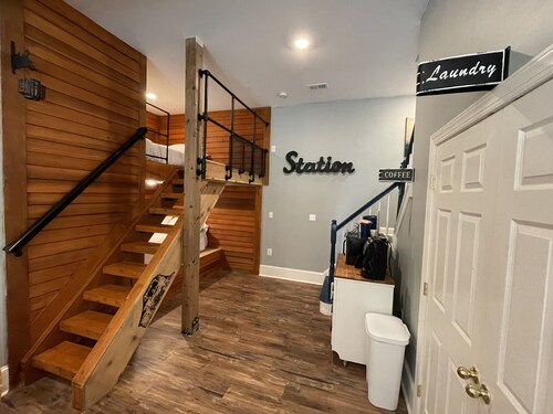 Custom Train-Themed Lodge on 7 Private Acres with Walking Trails