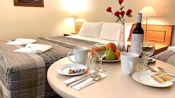 Memory-foam beds, desk, laptop workspace, free WiFi