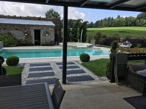 Piscina a l'aire lliure i piscina climatitzada 