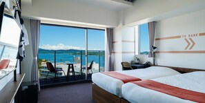 Superior-Zweibettzimmer, Balkon, Meerblick | Zimmersafe, Verdunkelungsvorhänge, schallisolierte Zimmer