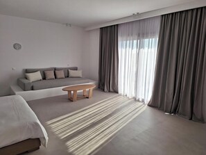 頂級開放式套房, 海景 | 埃及棉床單、高級寢具、羽絨被、迷你吧