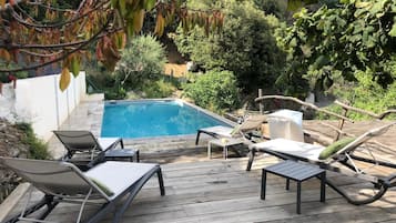 Piscine extérieure, piscine chauffée