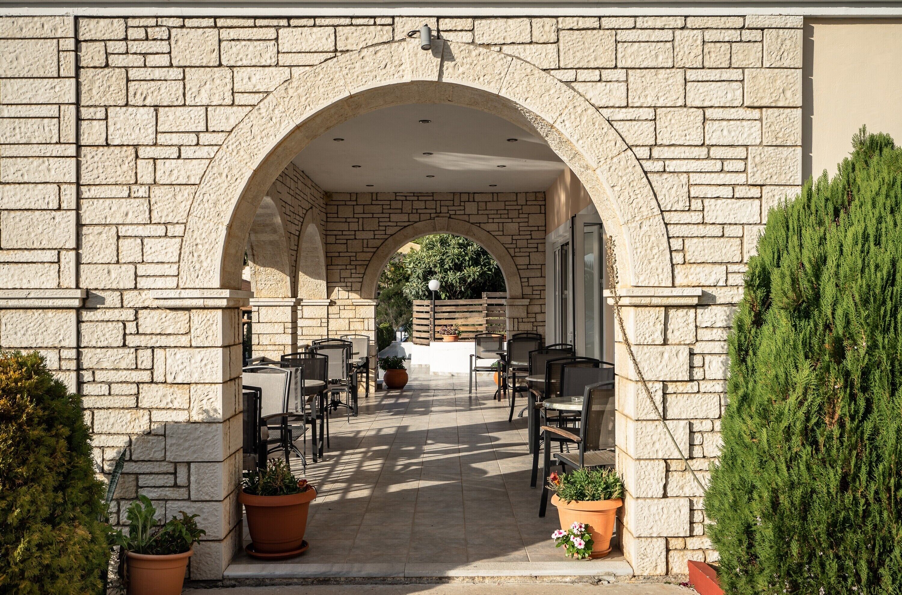 屋外ダイニングエリア