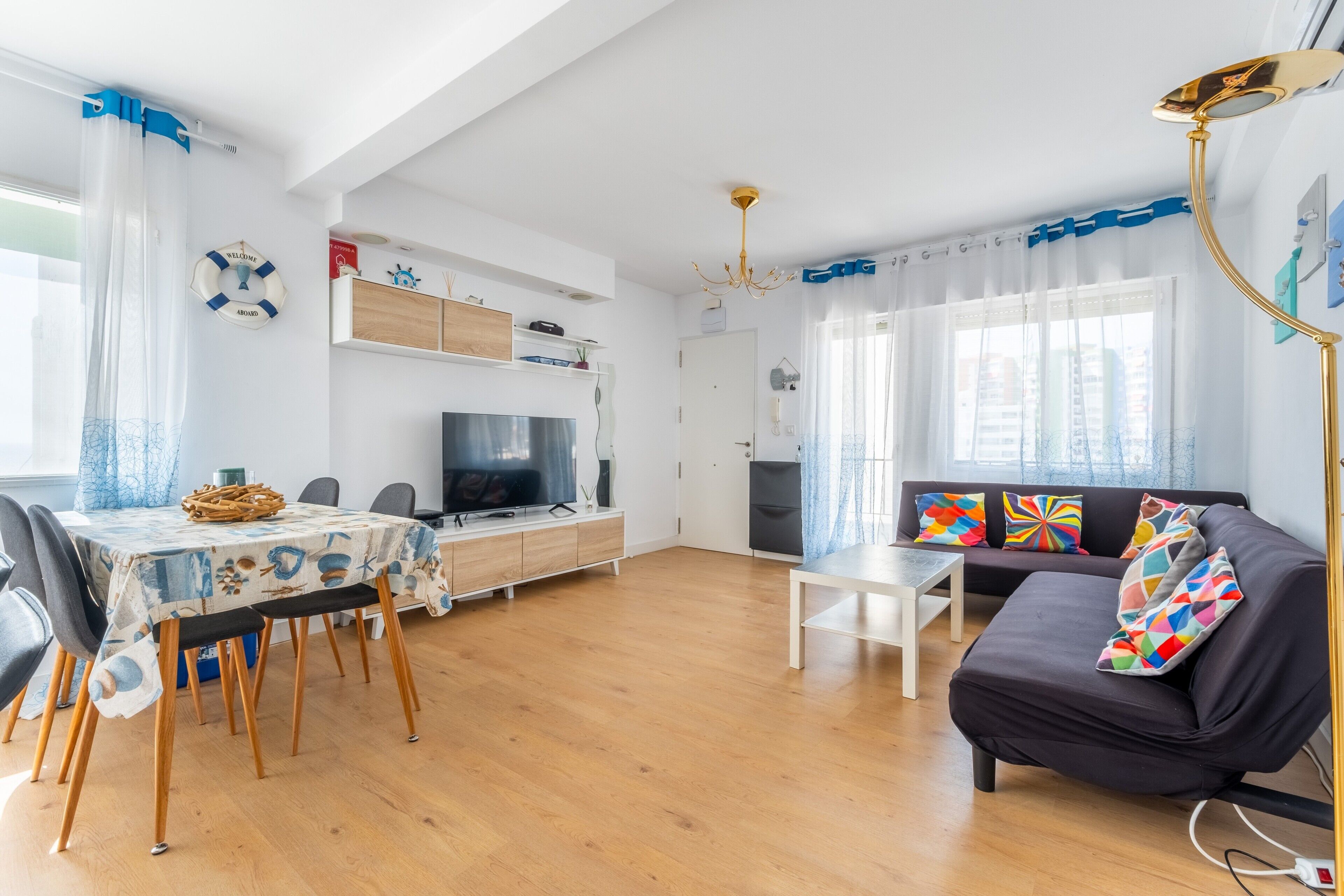 TV, DVD player, stereo