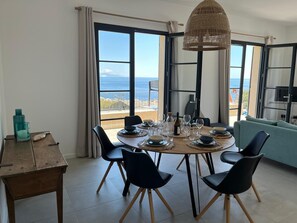 Dining - Experience Villa HUGO: Brand new, accommodates 8 people, with a heated pool. (Brando)