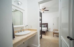 2 bedrooms, in-room safe, iron/ironing board, travel cot
