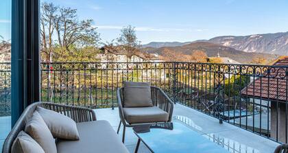 Apartment "Eichhof Lavendel" with Private Open Terrace, Shared Garden & Wi-Fi