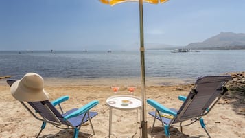 Accommodatie ligt op het strand