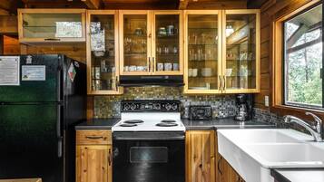 Kabin, 3 kamar tidur | Dapur pribadi | Microwave, kompor, mesin pencuci piring, dan blender