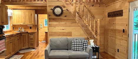 Chimenea y libros