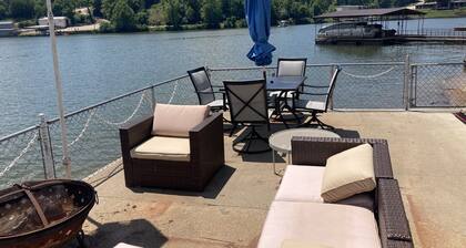 Lake front with view, dock and calm water