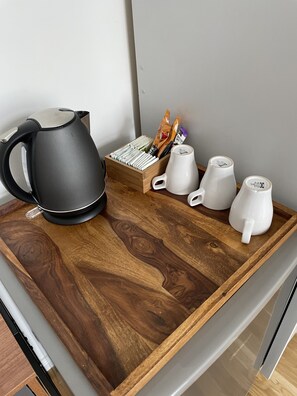 Apartment | Private kitchen | Fridge, stovetop, electric kettle