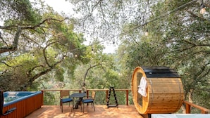 Outdoor dining - Romantic Treehouse Wellness Retreat (Carmel Valley)