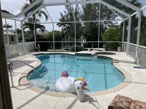 Una piscina riscaldata