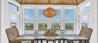 An oceanfront 4-bedroom 3.5 bath home great for vacations & small wedding venue!