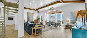 An oceanfront 4-bedroom 3.5 bath home great for vacations & small wedding venue!