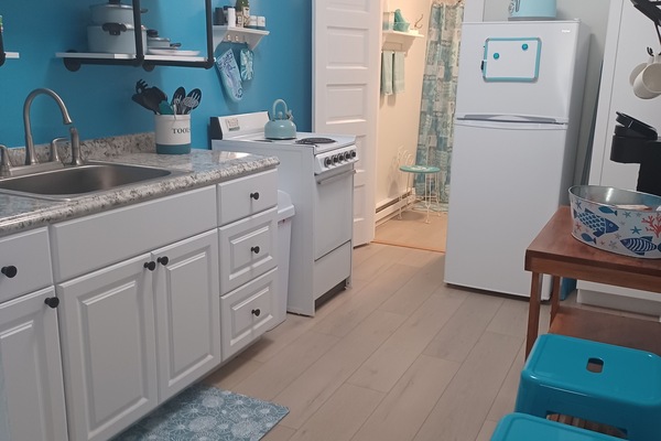 Køleskab, mikrobølgeovn, ovn, kogeplade