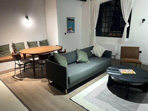 Leilighet, 1 queensize-seng med sovesofa | Oppholdsrom