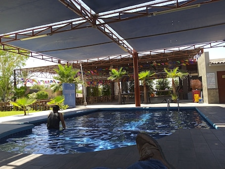Outdoor pool. Comfortable country double apartment and recreation area