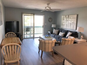 Smart TV, DVD player, books