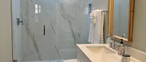 Ensemble douche/baignoire, sĂšche-cheveux, serviettes fournies