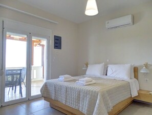 Superior Apartment, 2 Bedrooms, Non Smoking, Sea View | Hypo-allergenic bedding, memory foam beds, individually decorated - Lyrids Apartments (Rethymno)