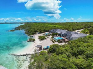 Exterior - Luxury beachfront villa with dock and a private large heated pool. For 10 people (George Town)