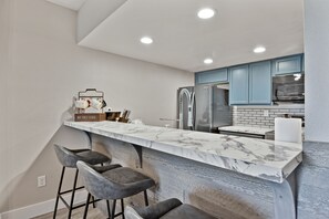 Fridge, coffee/tea maker, paper towels, dining tables - Shadow Ridge by Luxury Mountain Destinat (Park City)