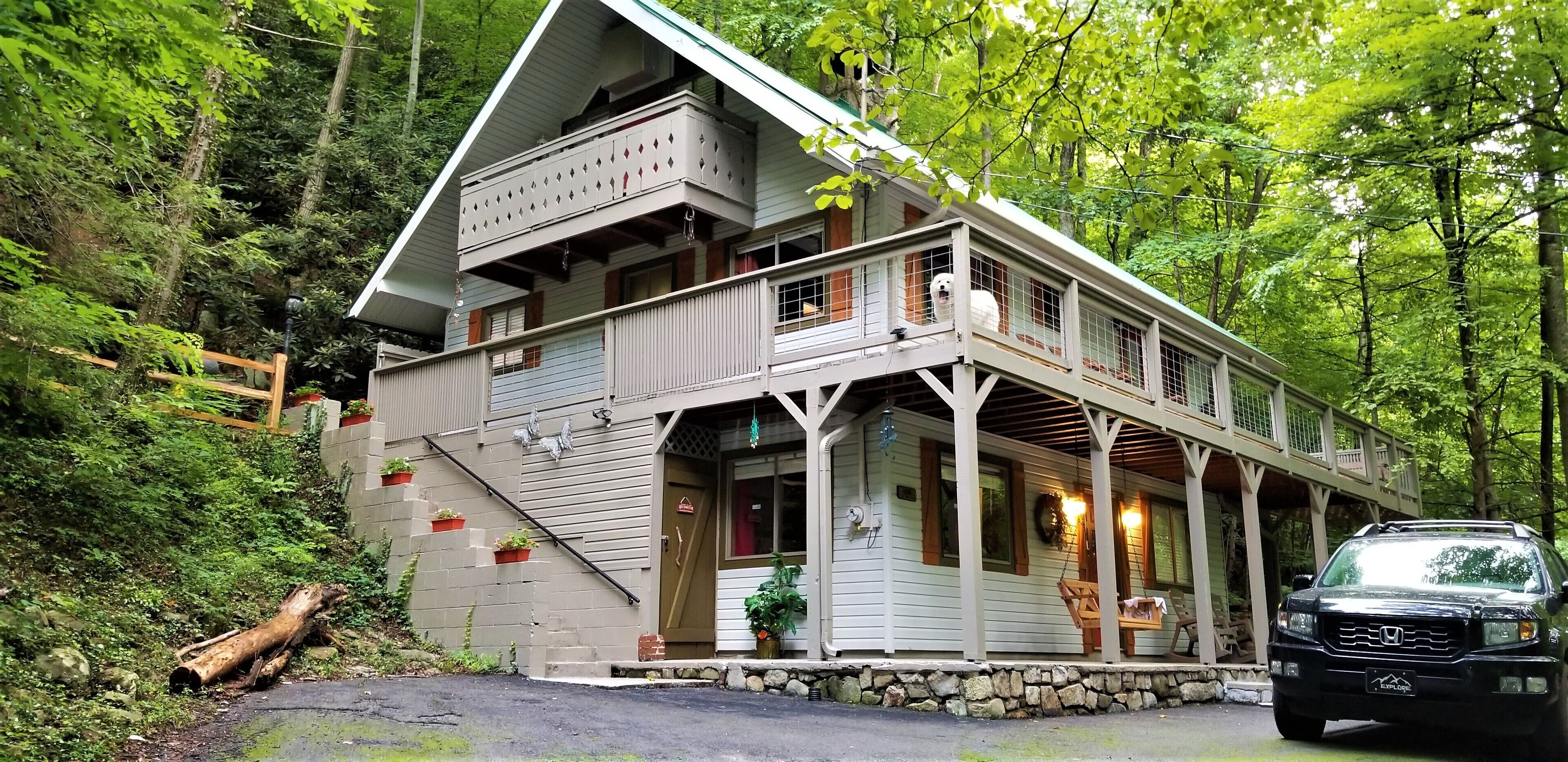 EVERYONE HAS PRIVACY ON 3 LEVELS      2 Miles to Gatlinburg & GSMNP on same road
