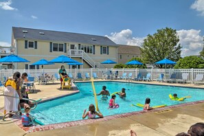 Pool - Fire Pit + Views: Canal-Front Fenwick Island Home (Selbyville)
