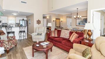 Smart TV, fireplace, Netflix, DVD player