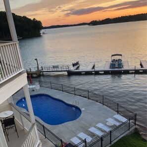 A heated pool