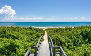 On the beach, sun-loungers, beach towels - Stunning Direct Oceanfront Condo Oasis - Watch Rocket Launches (Cocoa Beach)
