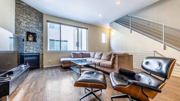 Älytelevisio, takka, videopelejä, kirjoja