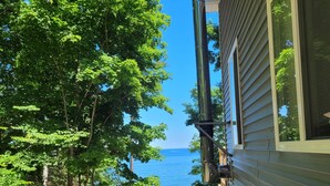 A house with a view of the water.
