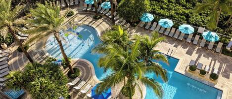 Et oppvarmet basseng