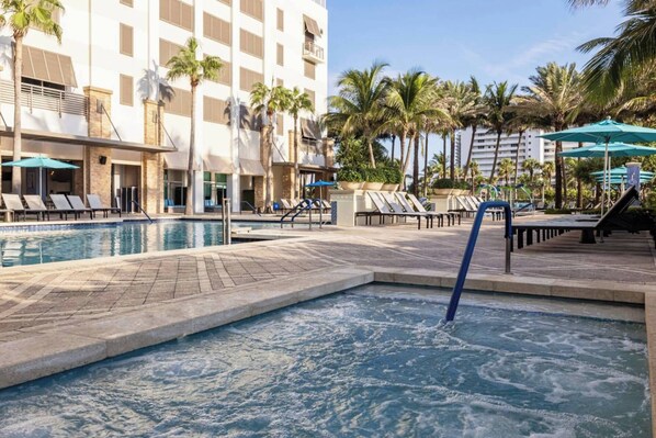 A heated pool