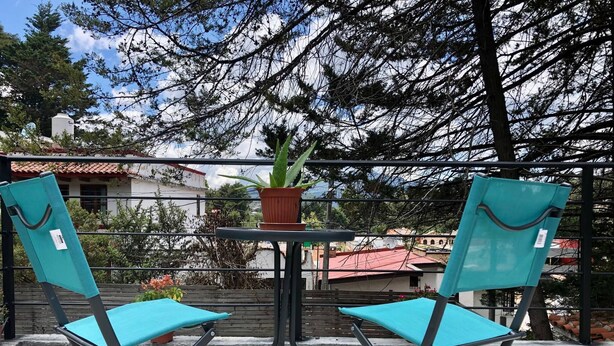 Cabin, 1 Bedroom, Terrace, Garden View | Property grounds - Studio With Terrace And Fiber Internet (San Cristóbal de las Casas)