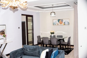 Apartment, 2 Bedrooms, Balcony | Dining room
