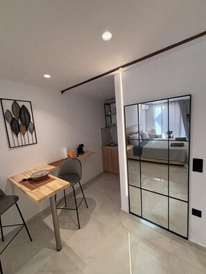 Deluxe Studio | Laptop workspace, free WiFi, bed sheets - Jasmine by Checkin (Agios Nikolaos)