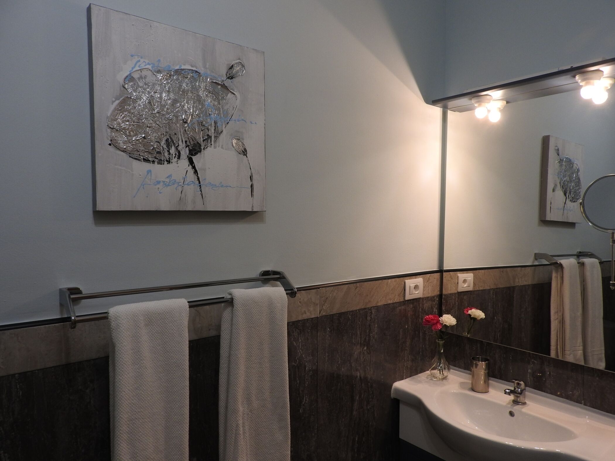 Een douche, een haardroger