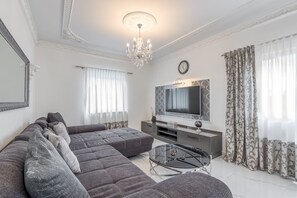 Family Villa, Multiple Beds, Refrigerator & Microwave, Mountainside (Pool Villa Relax) | Living room | Smart TV, foosball - Pool Villa Relax (Opatija)