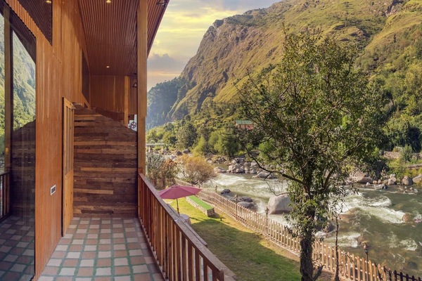 Outdoor banquet area