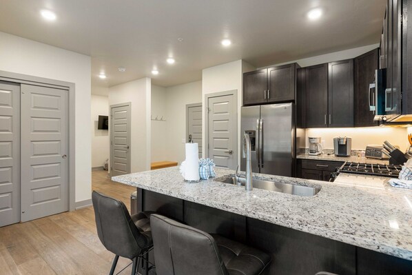 Fridge, microwave, oven, stovetop - Located in the Heart of Keystone with Private Balcony and Mountain Views! (Keystone)