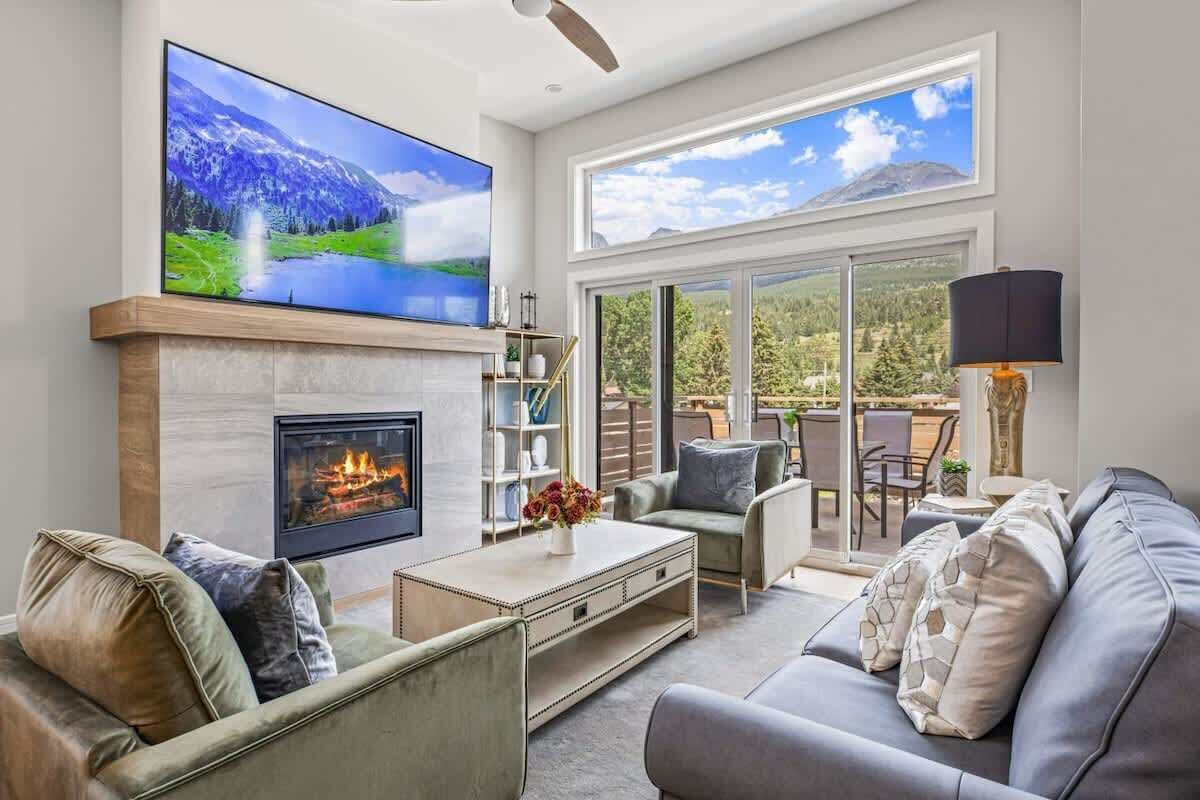 TV, fireplace, Netflix, smart speakers