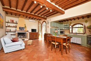 Flachbildfernseher, Kamin