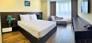 Habitación superior con 1 cama doble o 2 individuales | Sábanas de algodón egipcio y ropa de cama de alta calidad