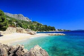 Beach nearby, sun-loungers
