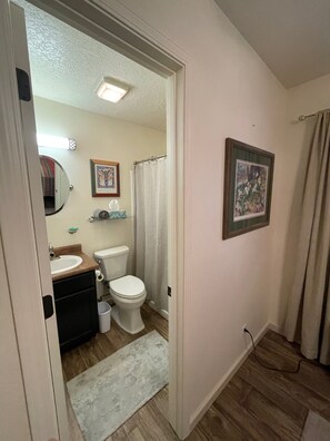 花灑/浴缸組合、風筒、提供毛巾、番梘