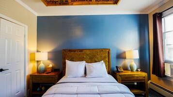 One Queen Bed | 1 間睡房、高級寢具、羽絨被、特厚豪華床墊